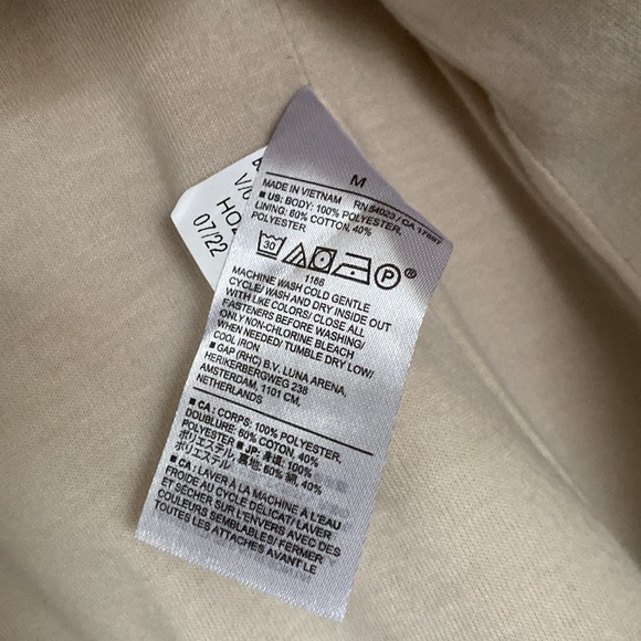 Banana Republic winter white boiled wool jacket, size Medium - Picture 11 of 11